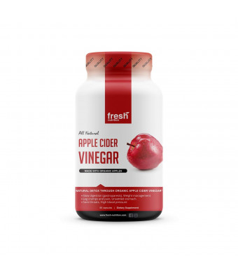 Apple Cider Vinegar Capsules Pills for Weight Loss Strongest 1500mg per Serving - Certified Organic Vegan friendly -Digestion and Weight Management - Leg Cramps and Pain - Unsettled Stomach and Sore Throats