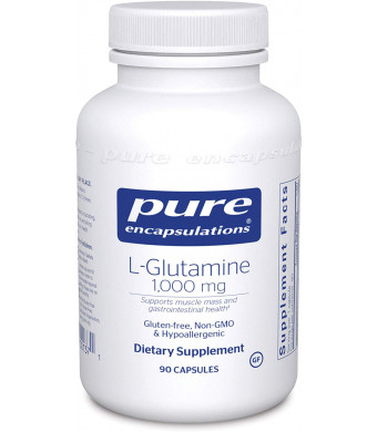 Pure Encapsulations - l-Glutamine 500 mg - Hypoallergenic Supplement Supports Muscle Mass and Gastrointestinal Tract* - 90 Capsules