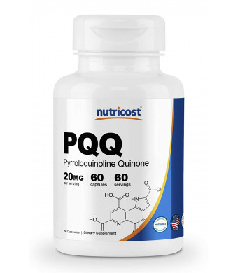 Nutricost PQQ (Pyrroloquinoline Quinone) 20mg, 60 Capsules - High Quality, Veggie Capsules, Non-GMO, Gluten Free