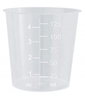 4oz Graduated Transparent Polypropylene Plastic Cups for Mixing Epoxy, Resin, Paint, and Stain - 25 Count