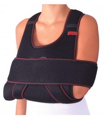 ORTONYX Arm Sling Shoulder Immobilizer Brace - Adjustable Rotator Cuff and Elbow Support  for Men and Women - Fits Left and Right Hand - Extra Immobilizer Band Provides Extra Protection/S-M
