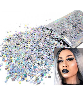 Holographic Glitter  COSMETIC GLITTER  Festival Rave Beauty Makeup Face Body Nail 