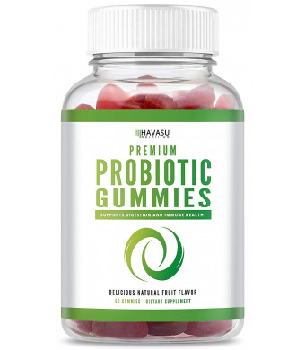 Premium Probiotic Gummies for Men and Women, 1 Billion CFU, Shelf Stable, Dairy Free, Non-GMO, Gut Health, 60 Count