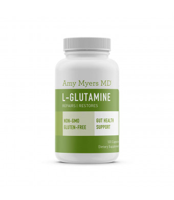 L-Glutamine Capsules from The Myers Way Protocol - Helps Beat Sugar Cravings and Support Healthy Weight Loss - Dietary Supplement, 120 Capsules 850 mg per Capsule - from Dr. Amy Myers