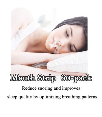 Sleep Strips by Azazar(60 PACK)- Advanced Gentle Mouth Tape for Better Nose Breathing, Improved Nighttime Sleeping, Less Mouth Breathing, and Instant Snoring Relief