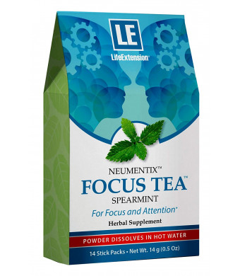 Life Extension Focus Tea 14 Stick Packs, 14 Gram