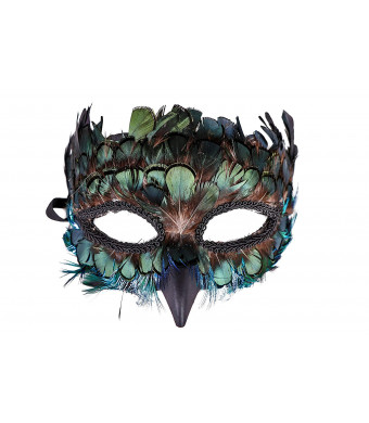 Western Fashion Peacock Feather Masquerade Mask