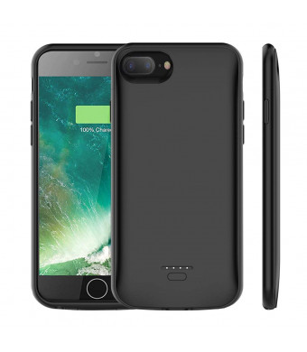 (Upgraded) iPhone 7 Plus /8 Plus Battery Case, AUYOO 5500mAh Portable Charger Case Ultra-Thin Rechargeable Extended Battery Pack Protective Backup Charging Case Cover for Apple iPhone 7 Plus /8 Plus
