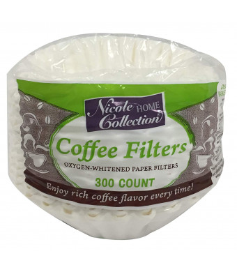 Nicole Home Collection 02083 Coffee Filters, 300 Count, White
