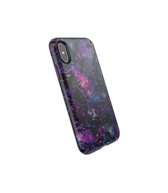Speck Products Presidio Inked iPhone Xs/iPhone X Case, GalaxyFloral/Cala Purple