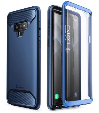 Clayco Samsung Galaxy Note 9 Case, [Xenon Series] Full-Body Rugged Case with Built-in 3D Curved Screen Protector for Samsung Galaxy Note 9 (2018 Release) (Blue)