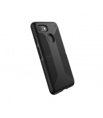 Speck Products Compatible Phone Case for Google Pixel 3, Presidio Grip Case, Black/Black