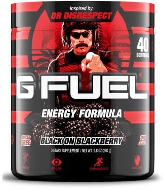 G Fuel Black on BlackBerry Tub (40 Servings) Elite Energy and Endurance Formula Inspired by Dr Disrespect