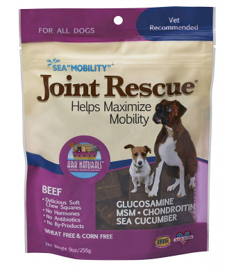 Ark Naturals Sea Mobility Joint Rescue Chews, Increase Flexibility, Mobility and Joint Comfort, Vet Recommended for All Dog Breeds, 500 mg Glucosamine, 9 oz. Bag