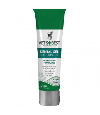 Vet's Best Enzymatic Dog Toothpaste | Teeth Cleaning and Fresh Breath Dental Care Gel | Vet Formulated