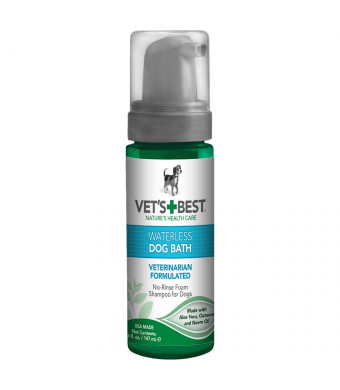 Vet's Best Waterless Dog Bath | Shampoo for Dogs | No-rinse Foaming Formula | 5 oz