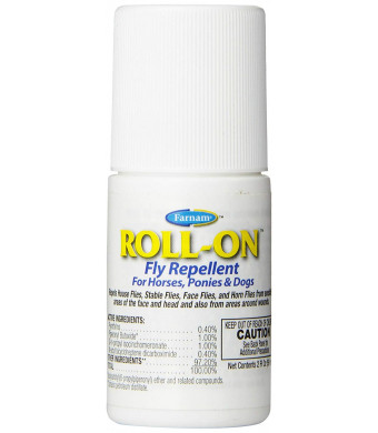 Farnam Roll-On Fly Repellent for Horses, Ponies and Dogs, 2 fl oz