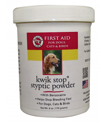 Miracle Care 423636 Kwik-Stop Styptic Powder 6 Ounce Resealable Tub