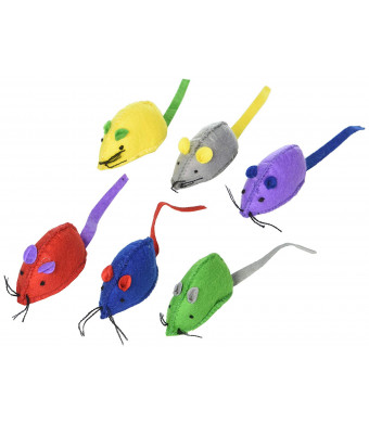 Ethical Felt Mice with Catnip Cat Toy, 6-Pack