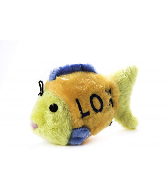 Copa Judaica Chewish Treat 7.5 by 2.75 by 4.5-Inch Lox Fish Squeaker Plush Dog Toy, Large, Multicolor