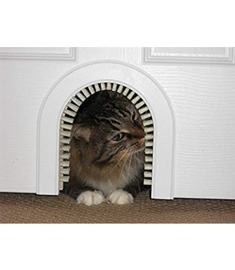Cat Door - The Original Cathole Interior Pet Door - The Only Cat Door With A Cleaning / Grooming Brush.
