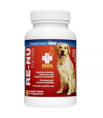 Redd Remedies - RE-NU for Pets, Promotes Joint Health for Your Dog with Natural Eggshell Membrane, 60 Count