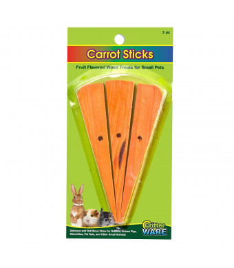 Ware Manufacturing Wood Carrot Small Pet Stick Chews Treat