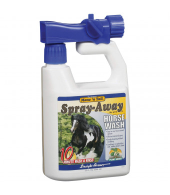 Mane n Tail Spray Away Plant Based No Bucket Needed Horse Wash 32 Ounce