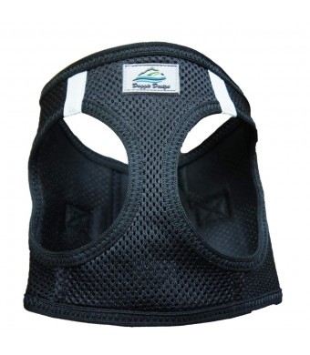 Doggie Design Amercan River Ultra Choke-free Harness (Black, Medium (Chest 16"-19" Weight 11-16 Lbs))