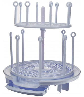 The First Years Spin Stack Drying Rack | Two Levels Save Space | Dry Bottles, Pacifiers, Teethers, Sippy Cups and More | Stores Flat