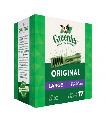 Greenies Original Large Dental Dog Treats, 27 Oz. Pack (17 Treats)