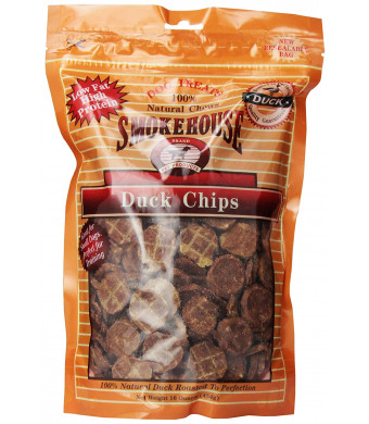 Smokehouse 100-Percent Natural Duck Chips Dog Treats, 16-Ounce