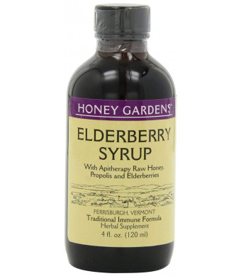 Honey Gardens Elderberry Syrup, 4-Ounce (Pack of 2)