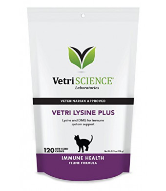 VetriScience Laboratories - Vetri Lysine Plus, 120 Bite-Sized Chews