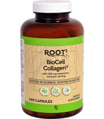 Vitacost ROOT2 BioCell Collagen With Hyaluronic Acid -- 100 Milligram Per Serving - 240 Capsules