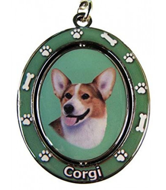 Welsh Corgi Key Chain "Spinning Pet Key Chains"Double Sided Spinning Center With Welsh Corgis Face Made Of Heavy Quality Metal Unique Stylish Welsh Corgi Gifts