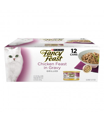 Purina Fancy Feast Grilled Chicken Feast in Gravy Gourmet Adult Wet Cat Food - (12) 3 oz. Cans