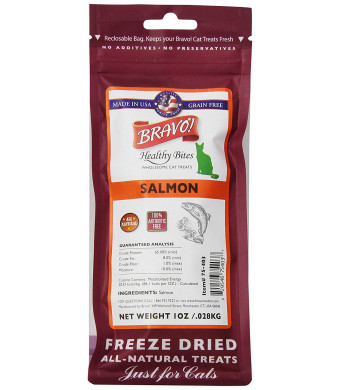 Bravo 294127 Healthy Bites Salmon Food For Pets, 1-Ounce