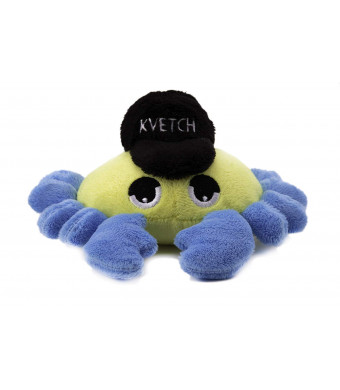 Copa Judaica Chewish Treat Crab Kvetch Squeaker Plush Dog Toy, 6 by 6 by 5.5-Inch, Multicolor