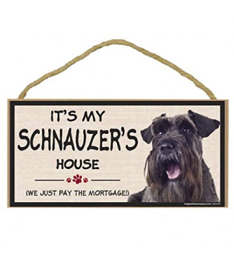 Imagine This Wood Breed Decorative Mortgage Sign, Schnauzer