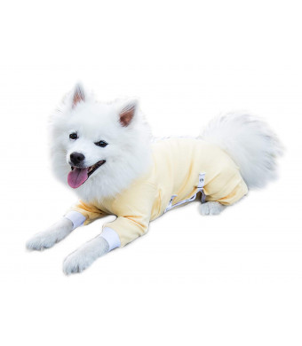 Cover Me by Tui Adjustable Fit Step-into with Long Sleeve for Pets, Large, Yellow