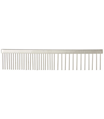 Tamsco Pet Comb, 6-Inch Stainless Steel Medium And Coarse Sides All Stainless Steel Hand Set