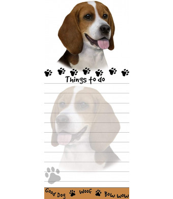 EandS Pets Magnetic Die-Cut Notepad, Beagle