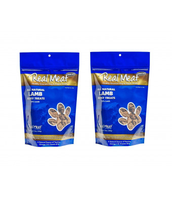 THE REAL MEAT COMPANY 828010 Dog Jerky Lamb Treat, 12-Ounce