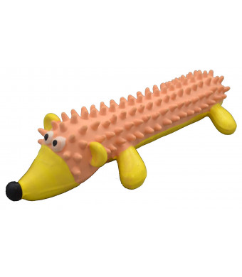 Amazing Pet Products Shaggy Latex Hedge Hog Squeek Toy, 9-Inch