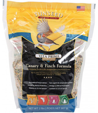 Sunseed Company Vita Prima Canary Finch Formula Pet Accessories 2 Pounds