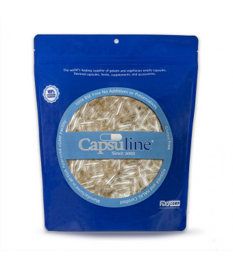 Capsuline CATcaps Chicken Flavored Gelatin Empty Capsules Size 3 1000 Count