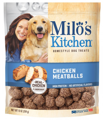 Milo'S Kitchen Chicken Meatballs Dog Treats, 10 Oz.