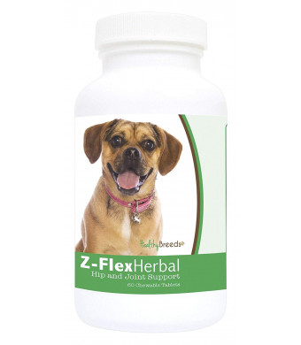 Healthy Breeds Z-Flex Herbal Hip and Joint Support - Over 200 Breeds - 60 Tasty Chewable Tablets