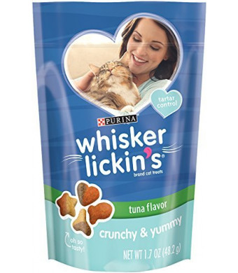 Purina Whisker Lickin's Tuna Flavor Crunchy and Yummy Cat Treats, 1.7 Ounce Bag